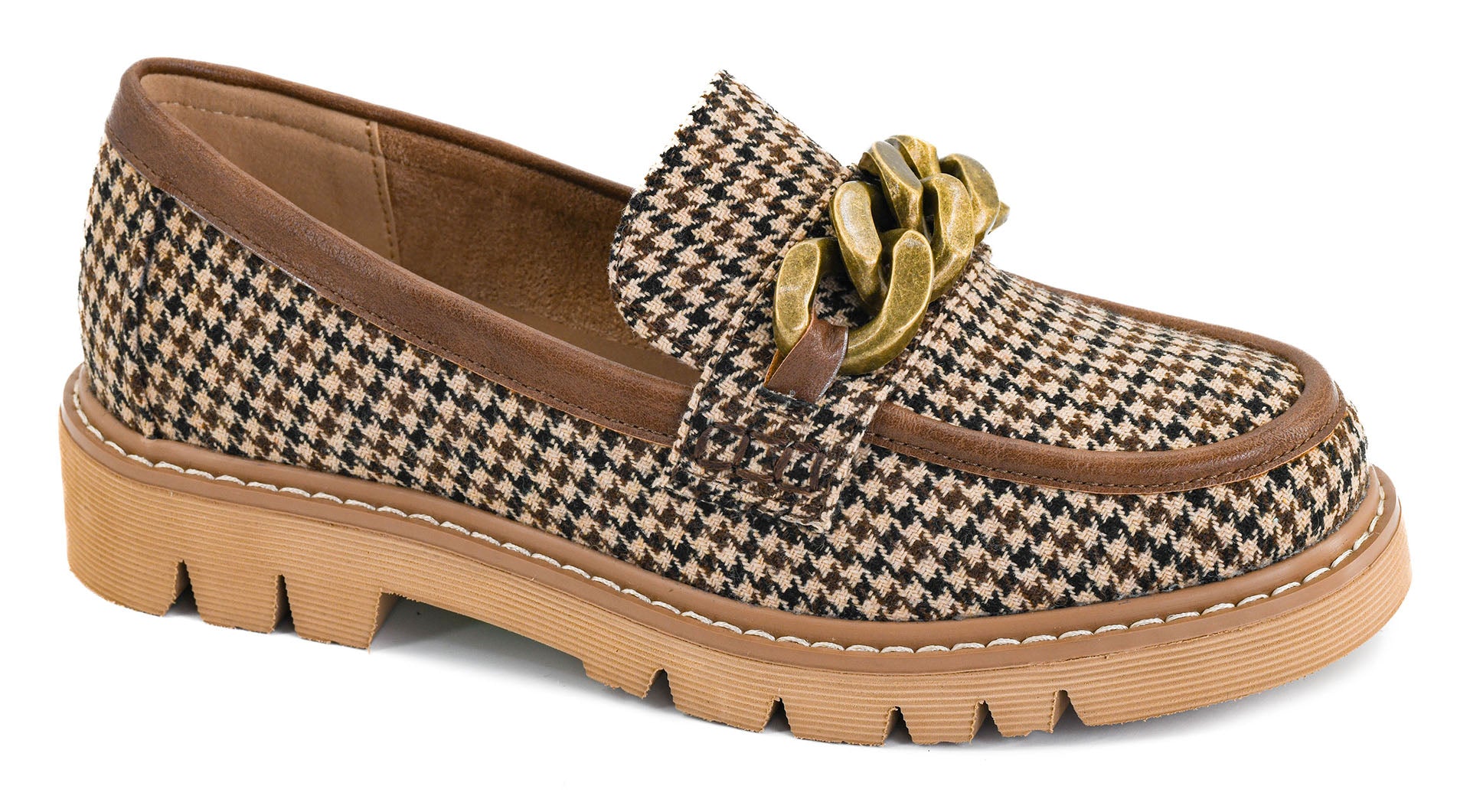Corkys| Put A Bow On It - Black Tan Houndstooth