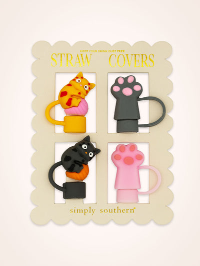 Quenchin' Your Thirst Tumblers and Accessories- Straw Cover Everyday Cat