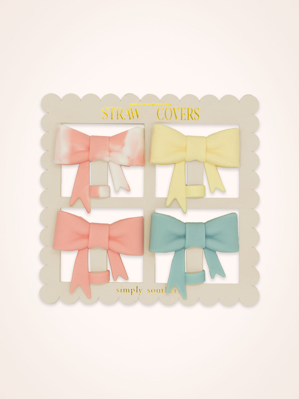 Quenchin' Your Thirst Tumblers and Accessories - Straw Cover Every day Light Bow 