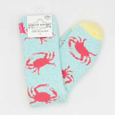 World's Softest Sock Cozy Collection - Crab - Crew