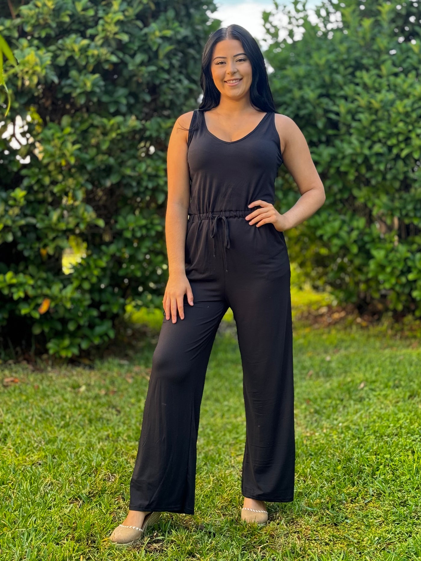 Vineyard Jumpsuit - Obsidian