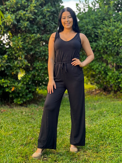 Vineyard Jumpsuit - Obsidian