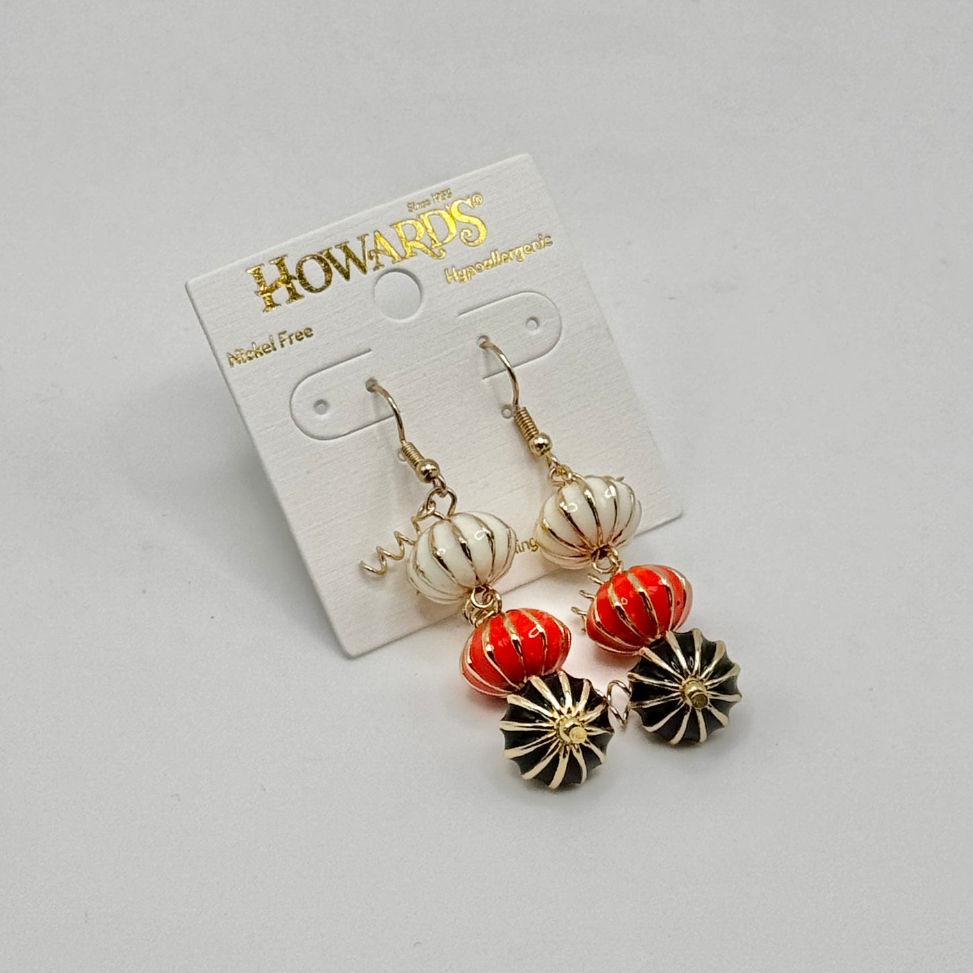Halloween Jewelry Collection By Howards - Dangle Pumpkin Trio - Earrings
