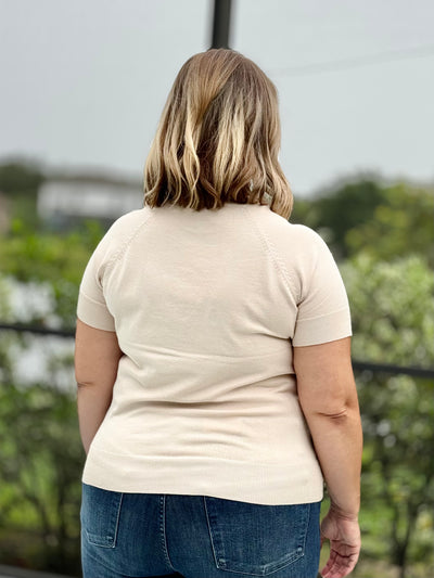 The Sarah Sweater Top - Beige