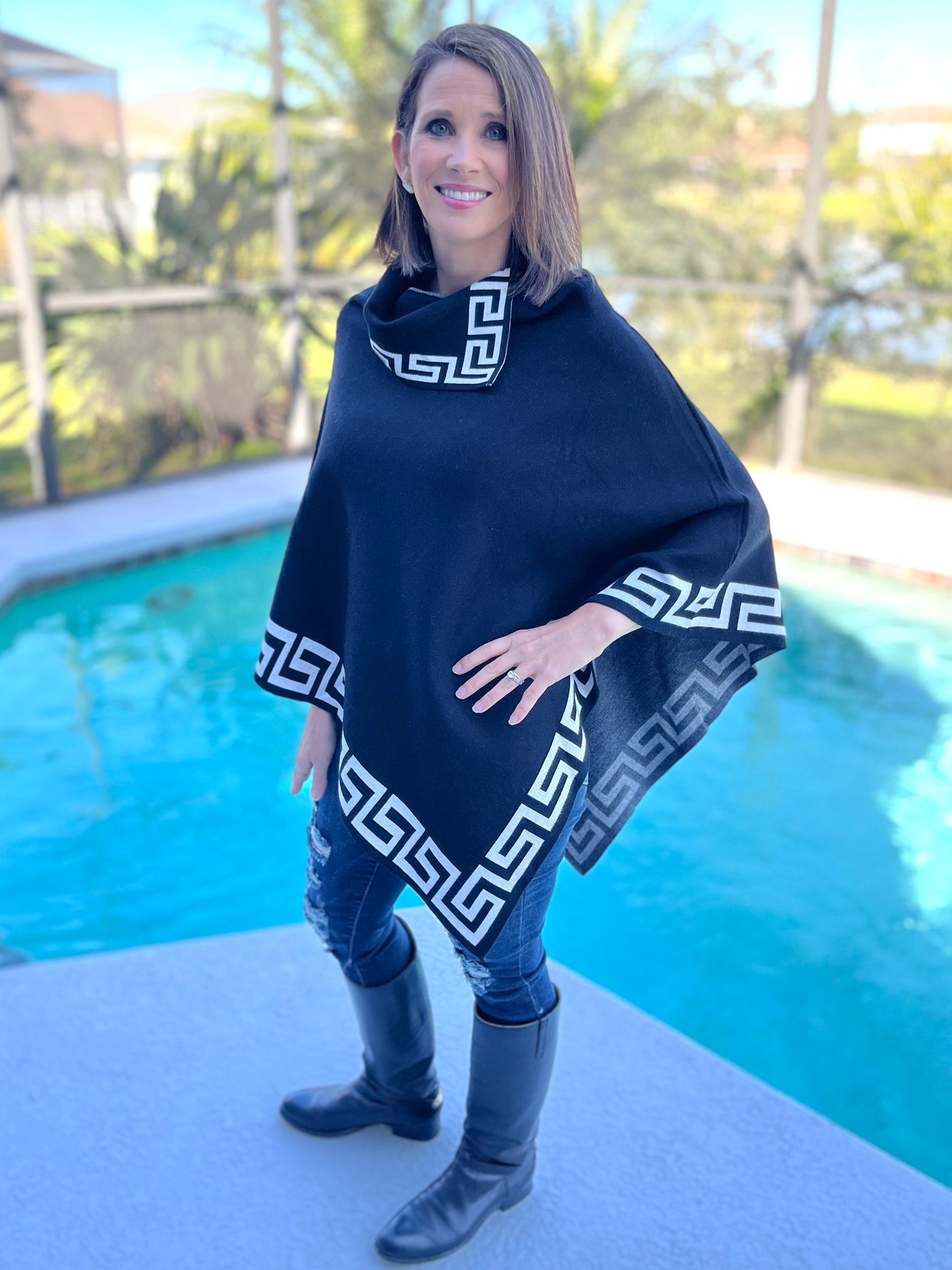 Vanessa Fold Over Poncho
