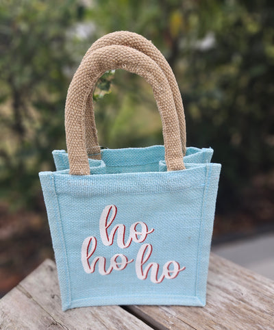 Holiday Gifts From The Royal Standard - Petite Gift Tote / HoHoHo (7" x 7" x 5")