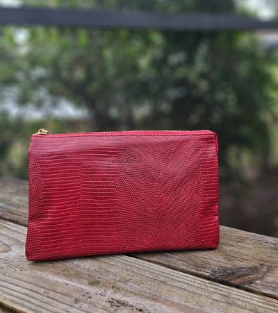 The Izzy Bag - Lizard - Red