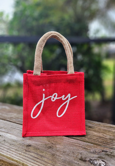 Holiday Gifts From The Royal Standard - Petite Gift Tote / Joy Script (7" x 7" x 5")