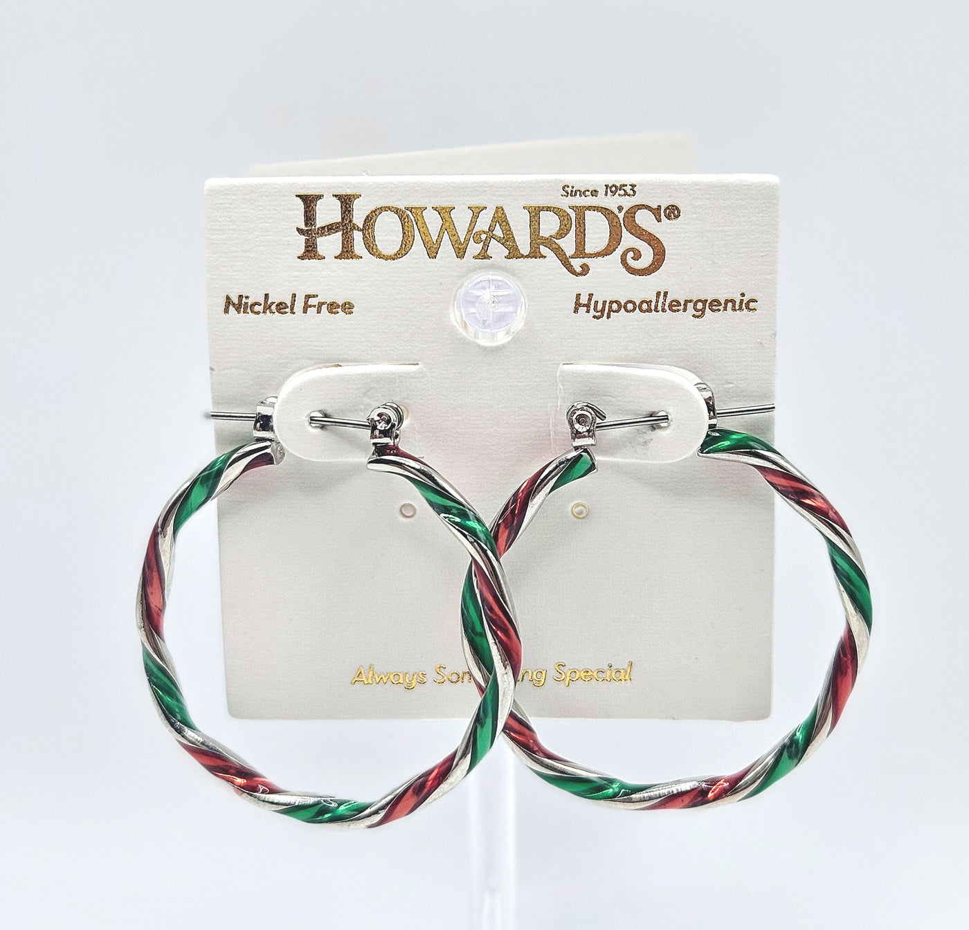 Holiday Jewelry Collection - Earrings / Silver Holiday Twist Hoop