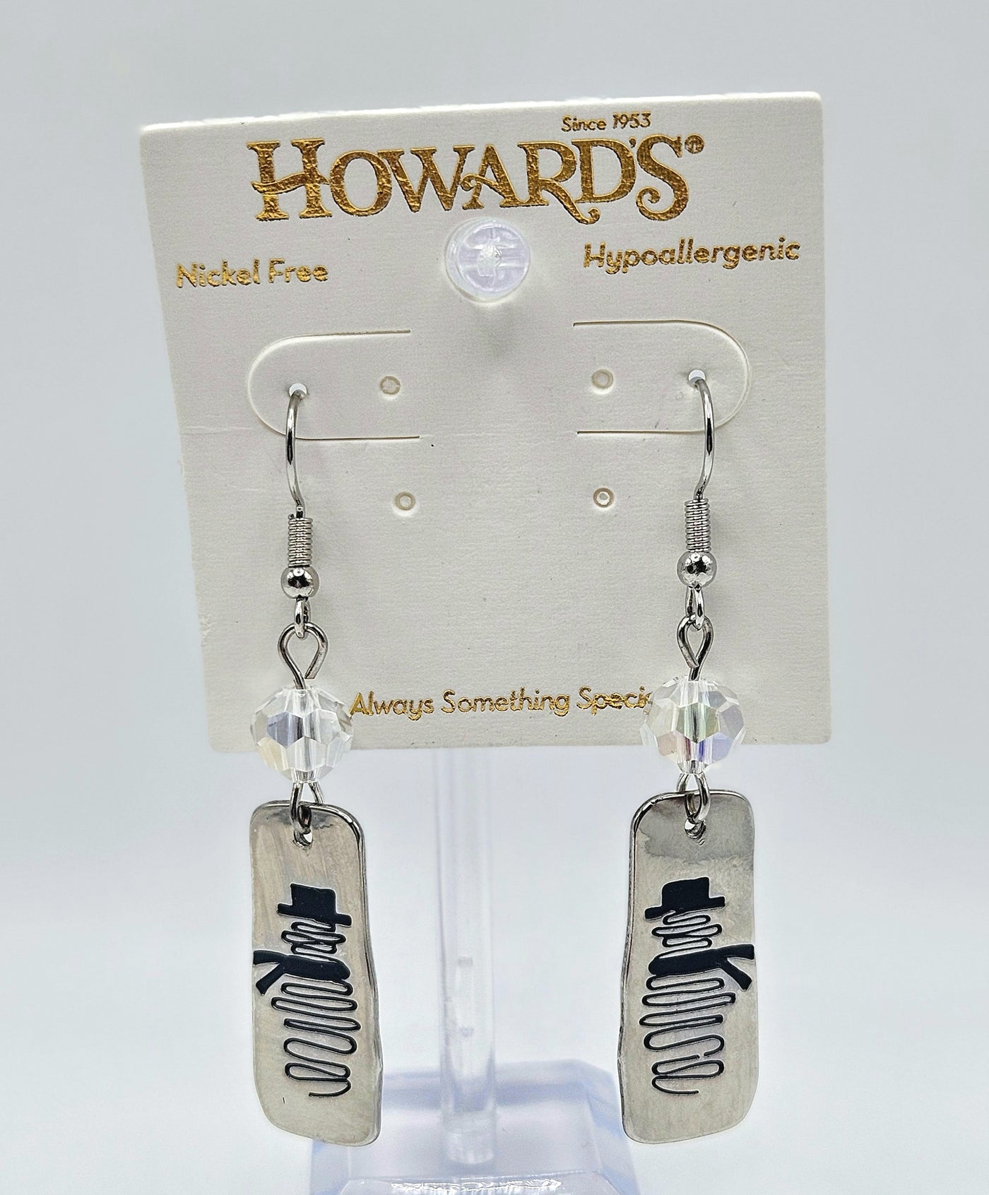 Holiday Jewelry Collection - Earrings / Engraved Snowman