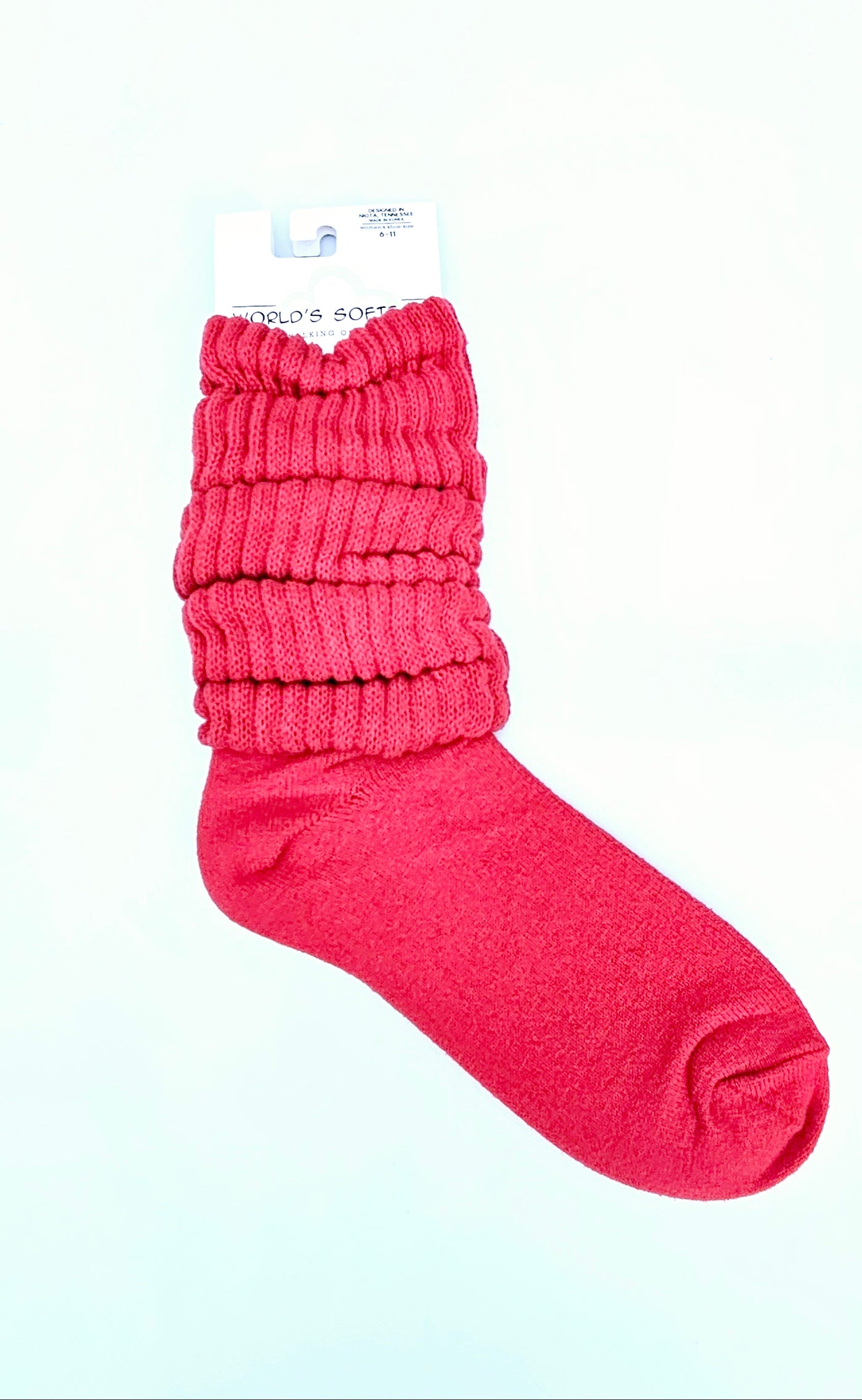World's Softest Sock Weekend Collection - Red Slouch