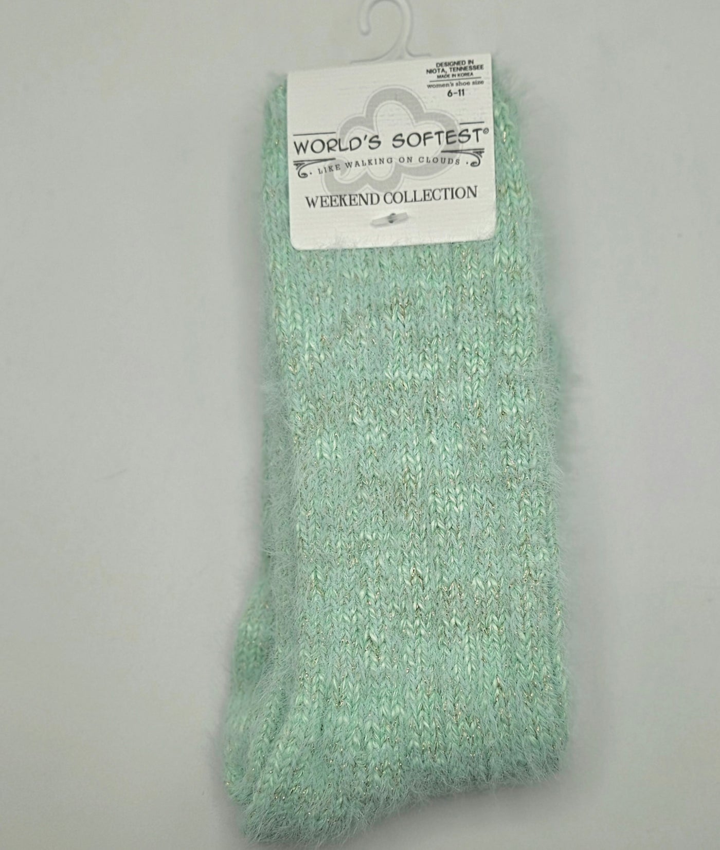 World's Softest Sock Weekend Collection -  Frosty Green