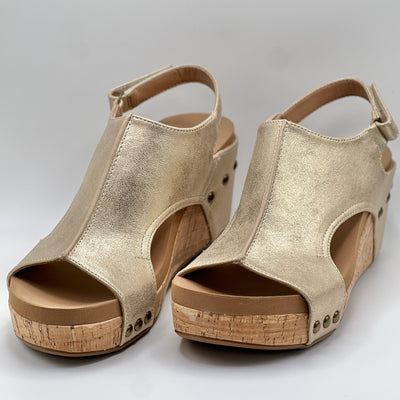 Carley Wedge by Corkys in Antique Gold