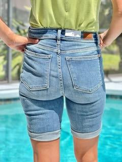 Cover Your Bases Bermuda Shorts By Judy Blue