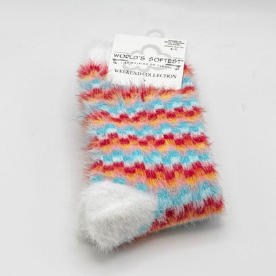 World's Softest Sock Cozy Collection - Whimsical Check - Crew