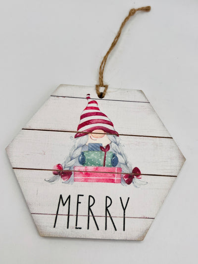 Winter Holiday Decor By Sincere Surroundings - Ornament - Merry Gnome