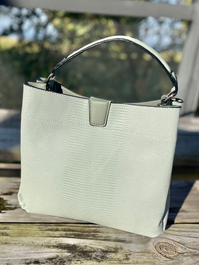 The Tati Bag - Lizard - Pale Teal