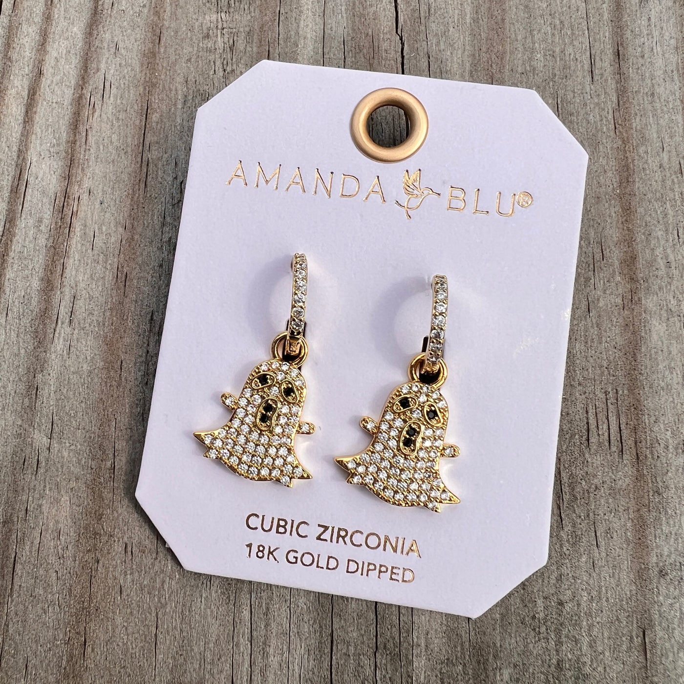 Spooktacular Earrings - Ghost Gold Drop