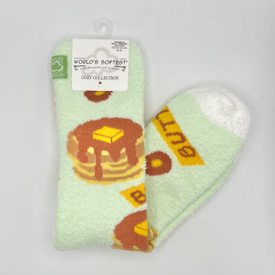 World's Softest Sock Cozy Collection - Pancakes - Crew