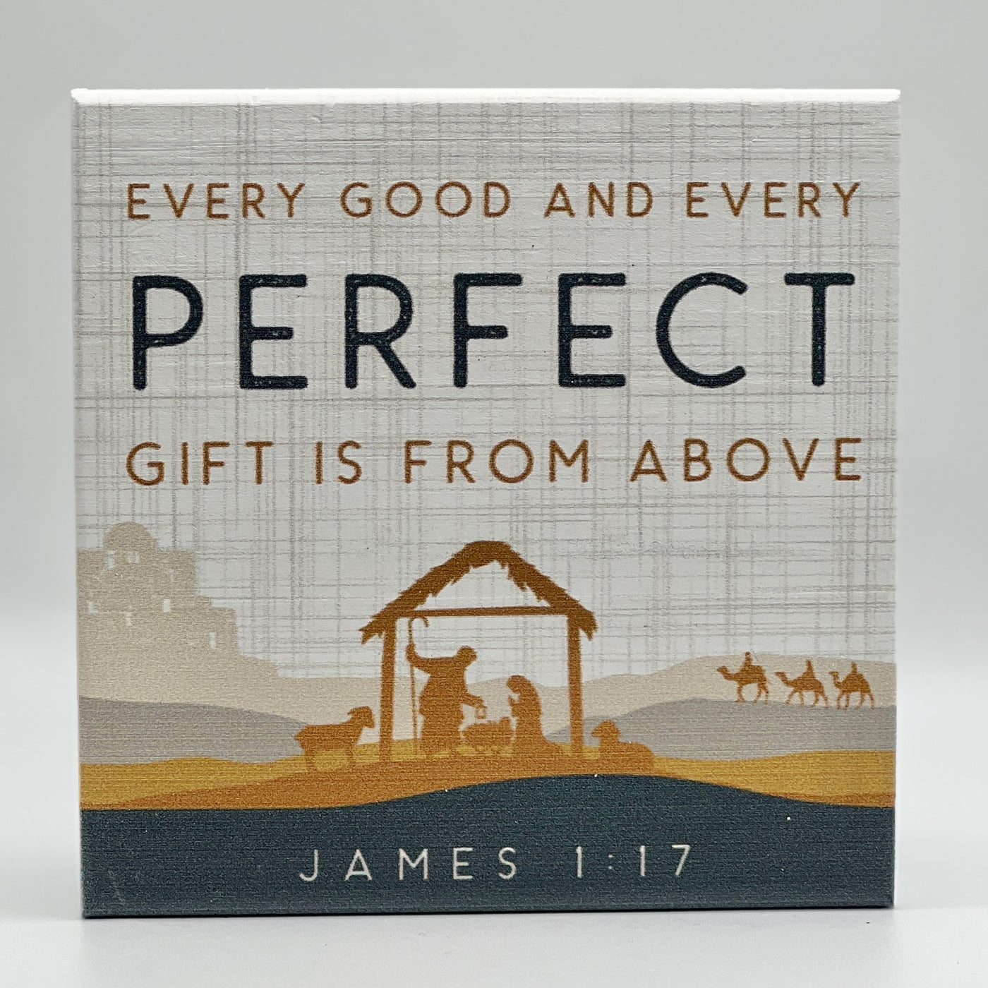 Winter Holiday Decor By Sincere Surroundings - 5.5" x 5.5" - James 1:17