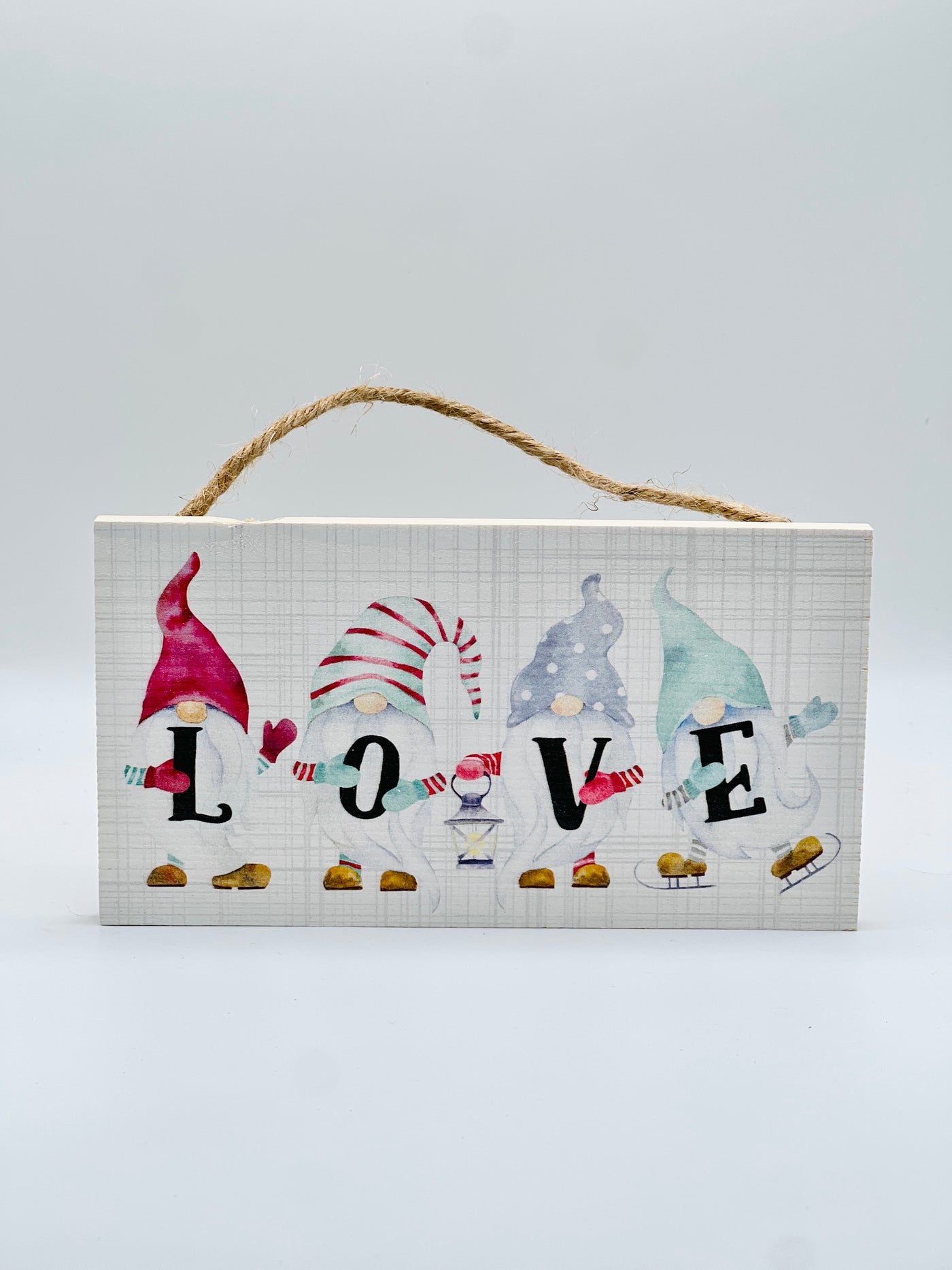 Winter Holiday Decor By Sincere Surroundings - 6.5" x 3.5" - Love Gnomes