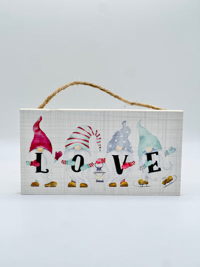Winter Holiday Decor By Sincere Surroundings - 6.5" x 3.5" - Love Gnomes