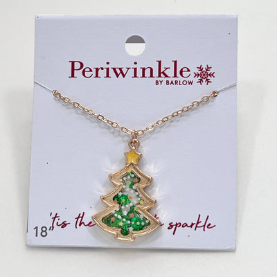 Holiday Collection 2 By Periwinkle -
Necklace - Glitter Christmas Tree