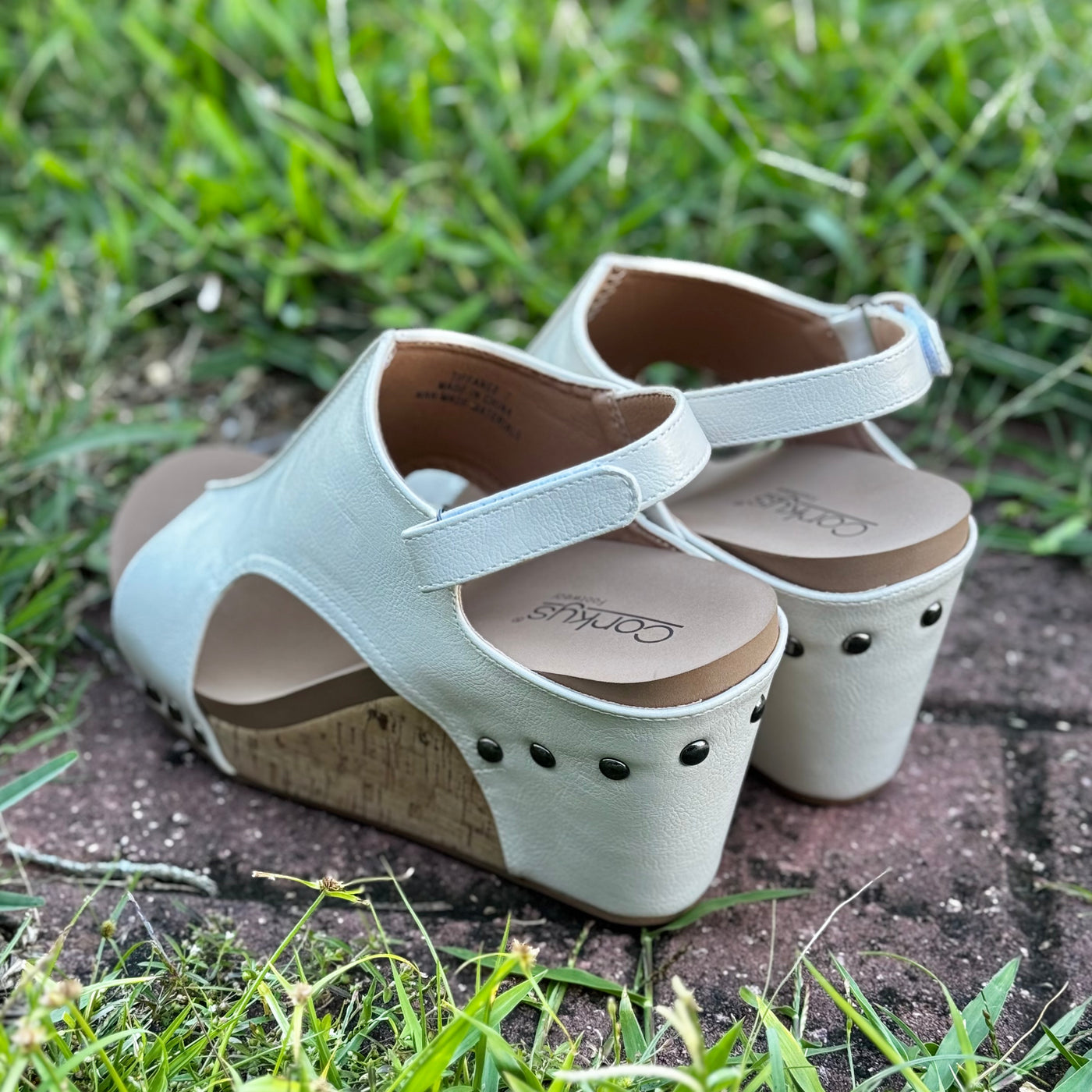 Tiffanee Wedge By Corkys In Ivory