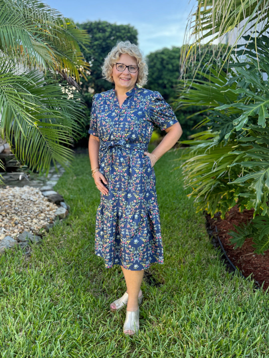 The Victoria Dress In Ribbon Flower By Simply Southern – The Teal