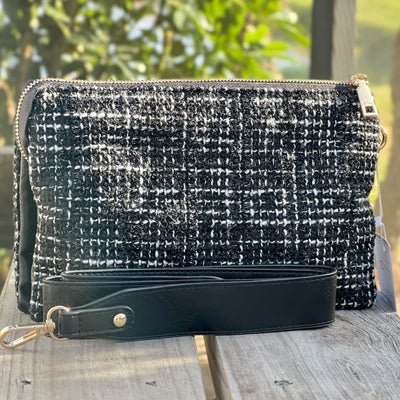 The Izzy Bag - Tweed - Black