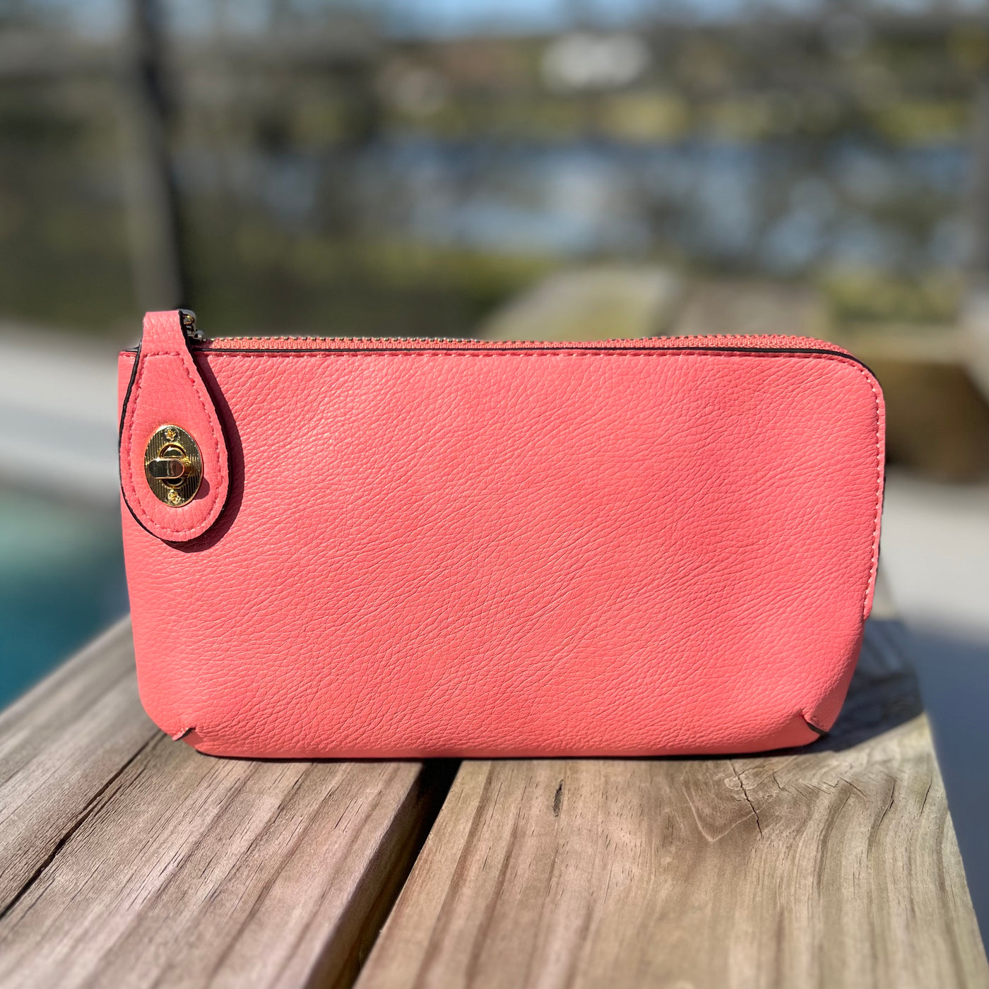The Kendall Wristlet - Peach