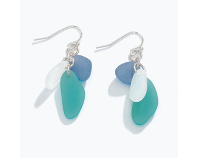 Earring Collection 3 By Periwinkle - Blue And Mint Sea Glass