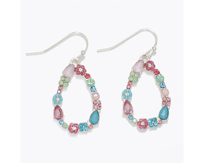 Earring Collection 3 By Periwinkle - Multicolor Drop With Crystals
