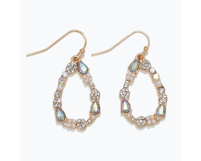 Earring Collection 3 By Periwinkle - Gold With Crystals & Pearls