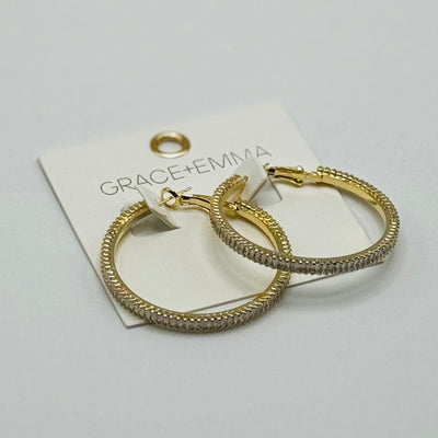 Jewelry By Southern Grace - Large Golden Glow Frostbite Hoops