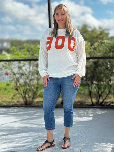 Radiantly Ribbed Boo Top