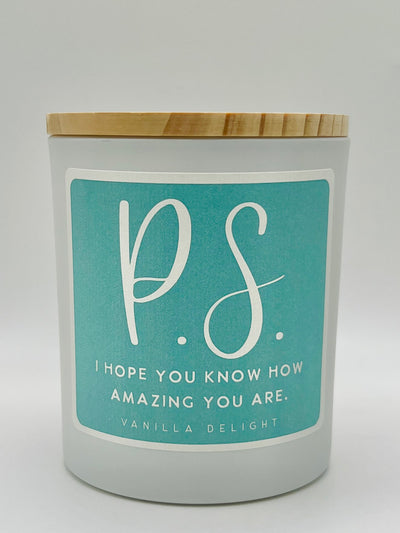Candles By Sincere Surroundings - 
PS Hope You Know - Vanilla Delight