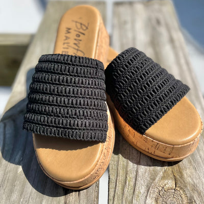 Maracelia Crochet Wedge By Blowfish In Black