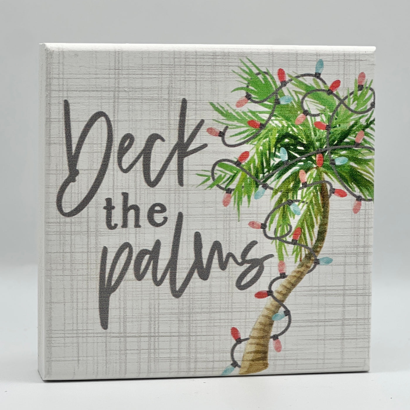 Winter Holiday Decor By Sincere Surroundings - 5.5" x 5.5" - Deck The Palms