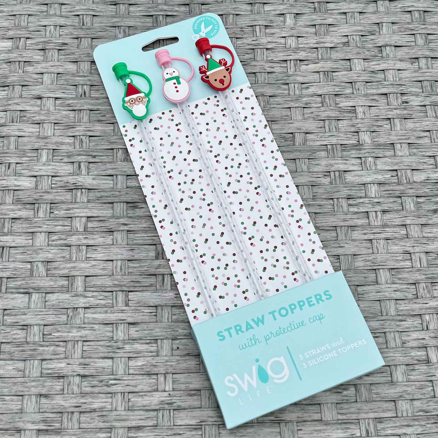 Swig Life Holiday Collection - Christmas Crew Straw Topper Set