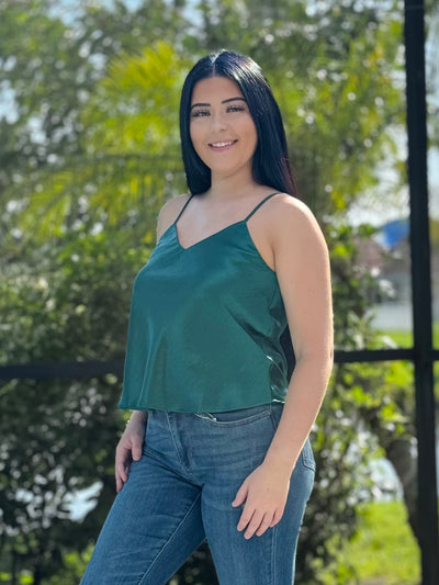 Shine Bright Cami - Dark Green