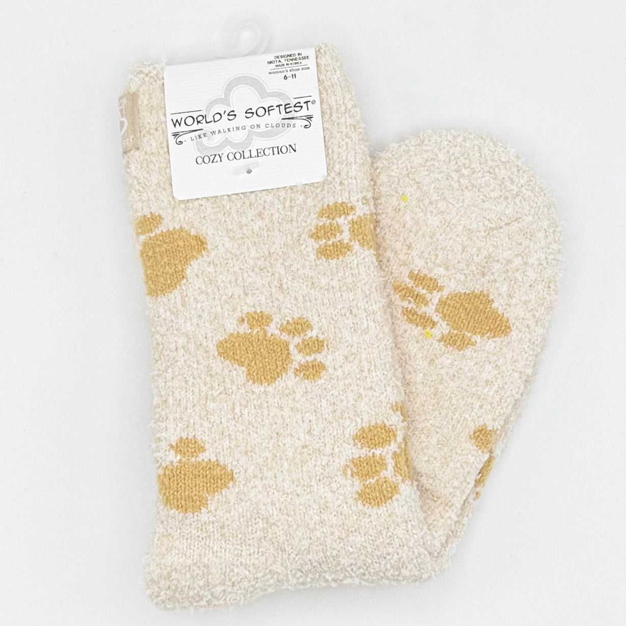 World's Softest Sock Cozy Collection - Paw - Crew