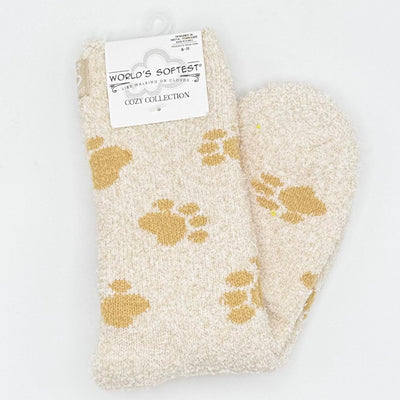 World's Softest Sock Cozy Collection - Paw - Crew