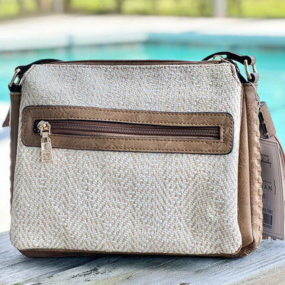 The Sabrina Bag - Tan/White