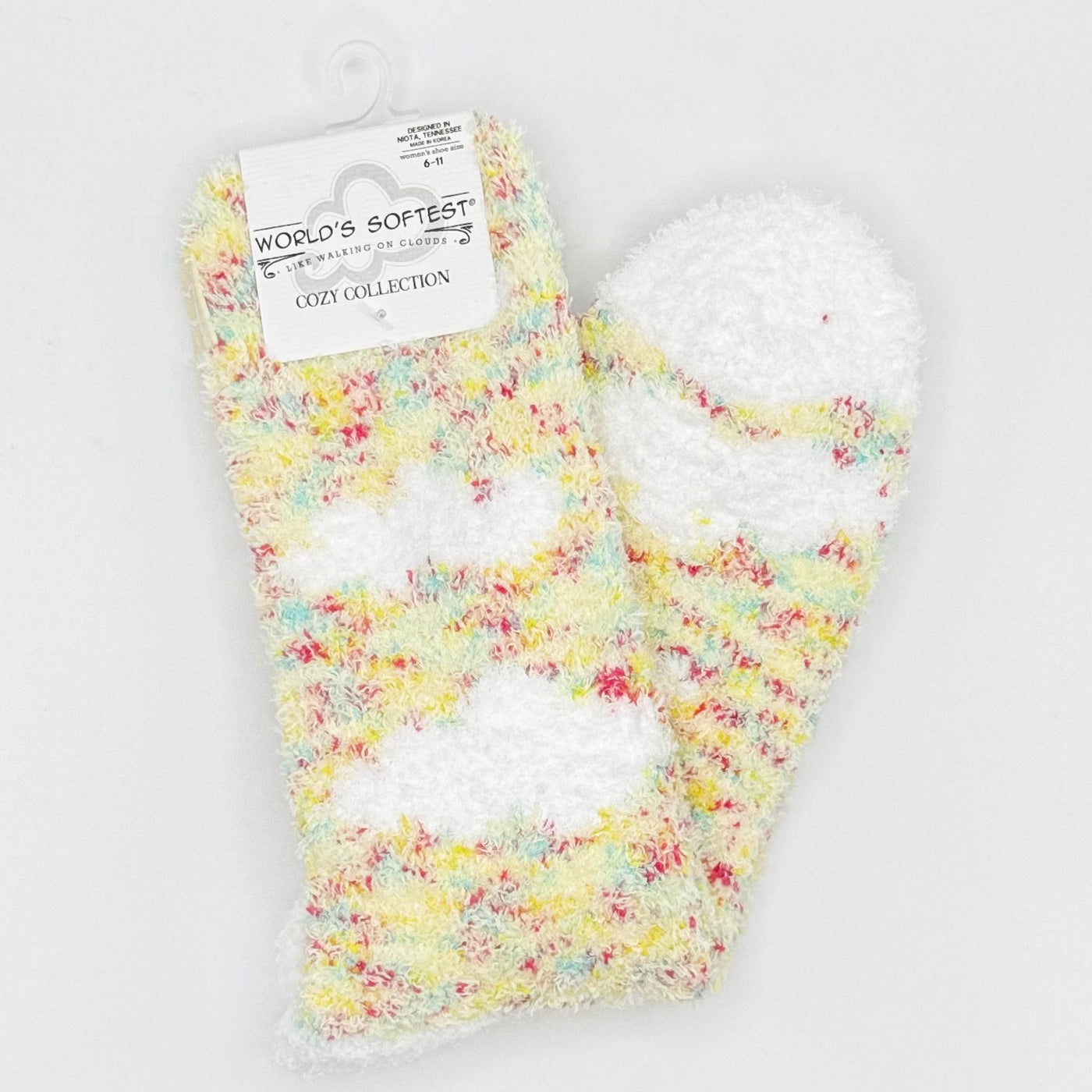 World's Softest Sock Cozy Collection - Cloud Vanilla Confetti - Crew