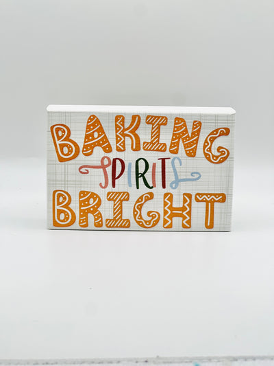 Winter Holiday Decor By Sincere Surroundings - 3.5" x 5" - Baking Spirits Bright