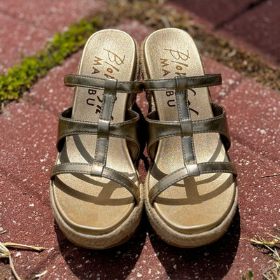 Bahia Rope Wedge by Blowfish in Gold