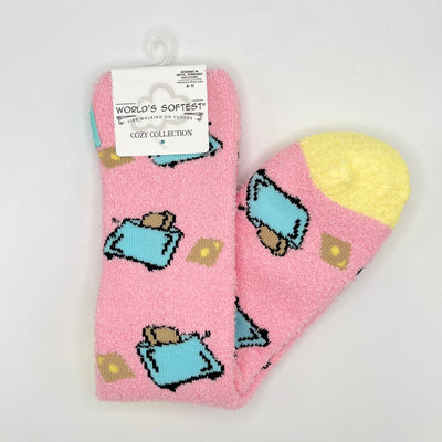 World's Softest Sock Cozy Collection - Toast - Crew