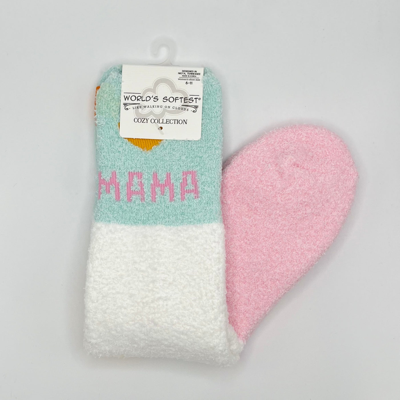 World's Softest Sock Cozy Collection - Heart Mama - Crew