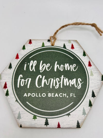 Winter Holiday Decor By Sincere Surroundings - Ornament - I'll Be Home Trees Apollo Beach
